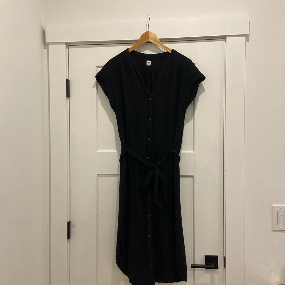 Black Button-Down Dress